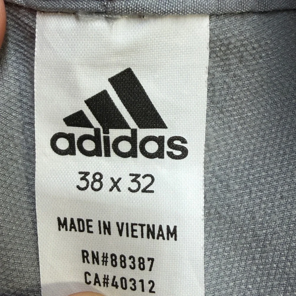Adidas Golf Pants Mens 38x30 Gray Gorpcore Athleisure Performance Lightweight